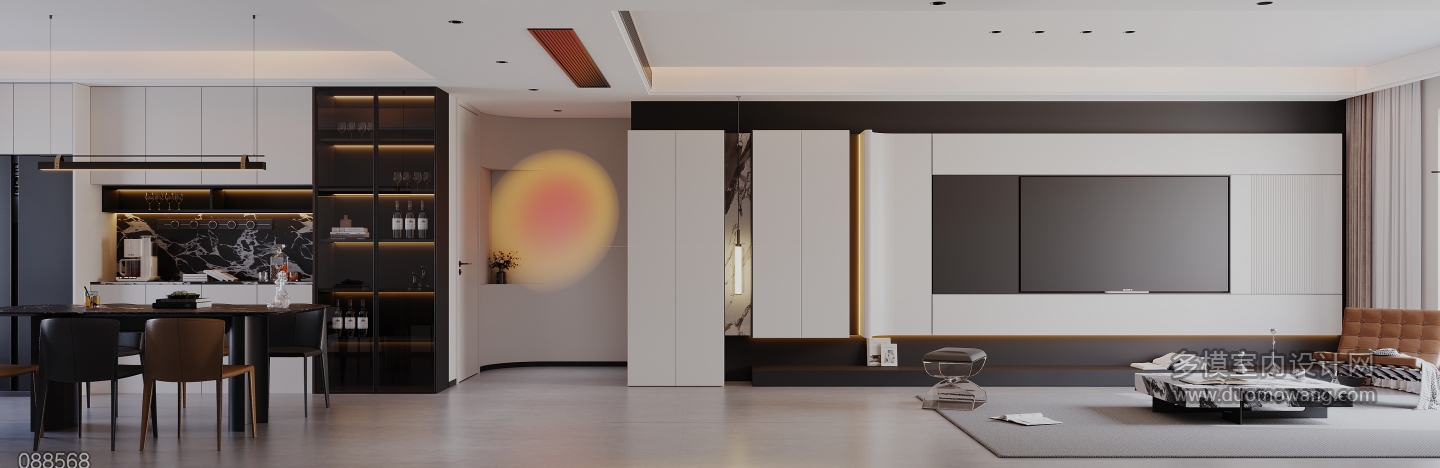 现代电视背景墙