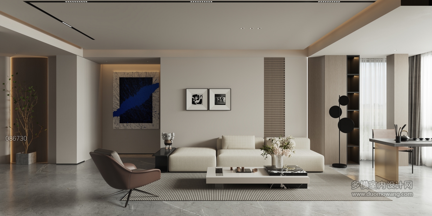 现代三楼客厅静态