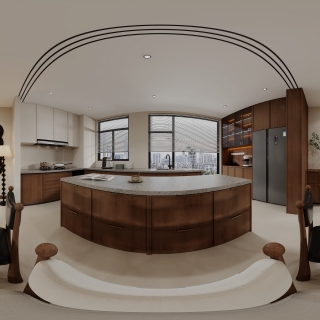 中古风餐厅全景