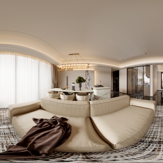 现代客餐厅全景