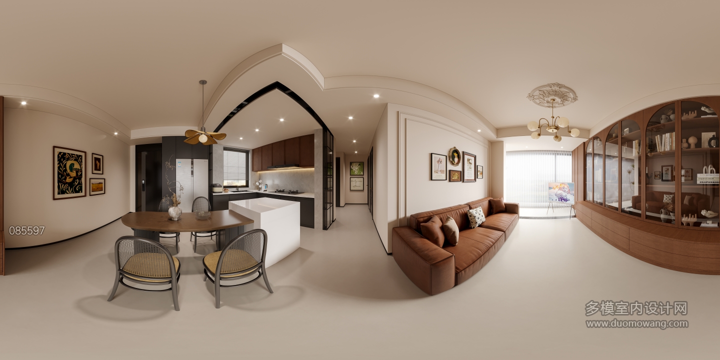 现代客餐厅全景