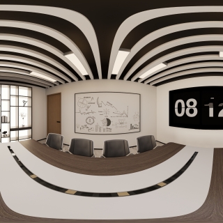 现代会议室全景