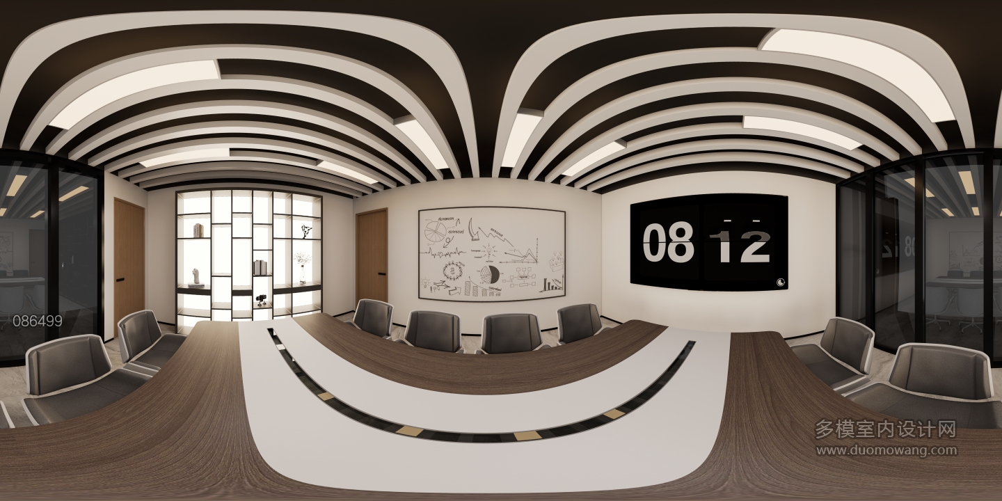 现代会议室全景