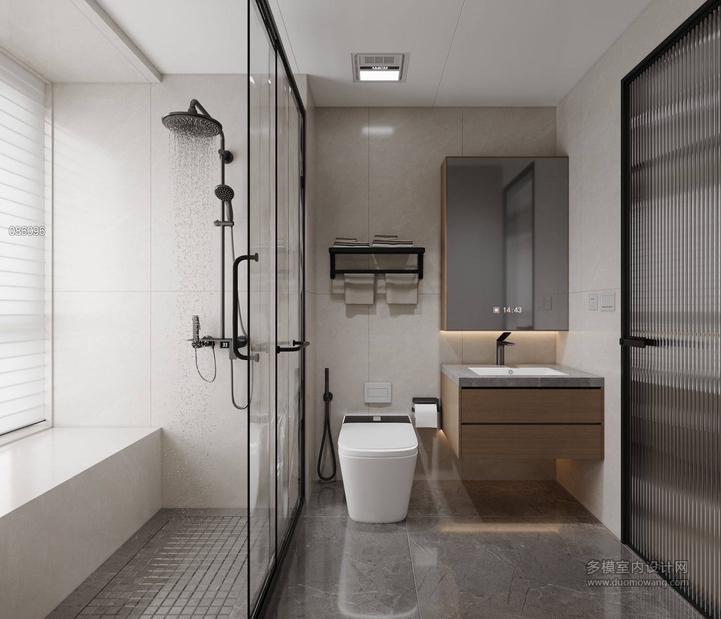 现代主卧卫生间