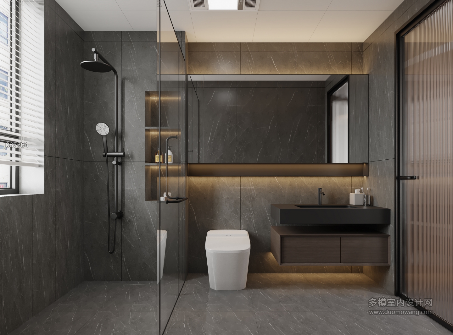 意式二楼主卫静态