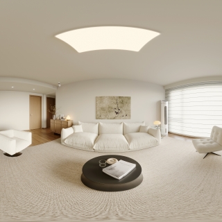 日式原木客厅全景