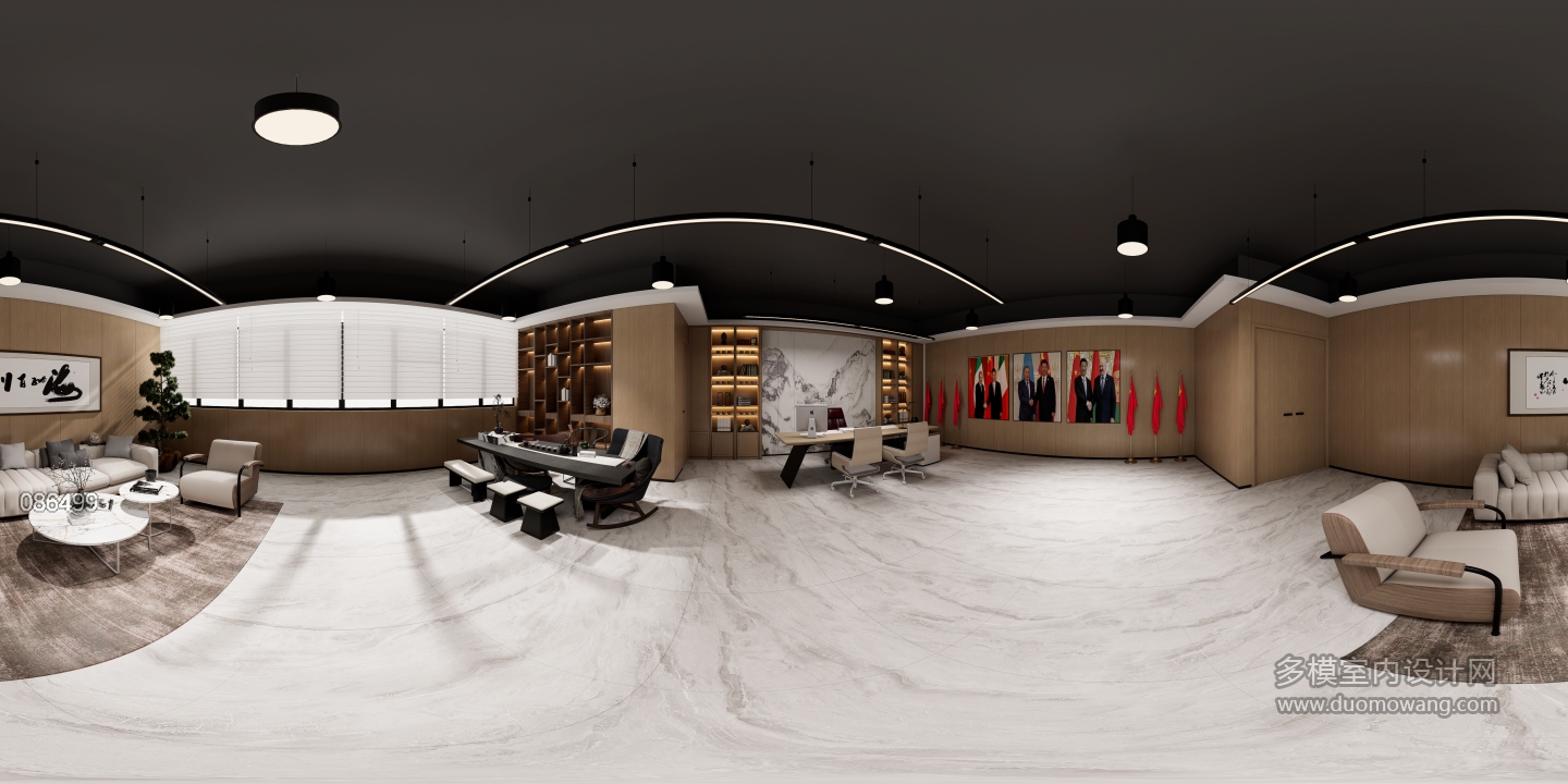 现代接待室全景