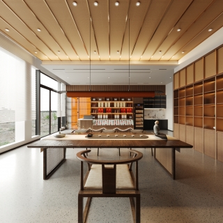 现代原木一楼静态