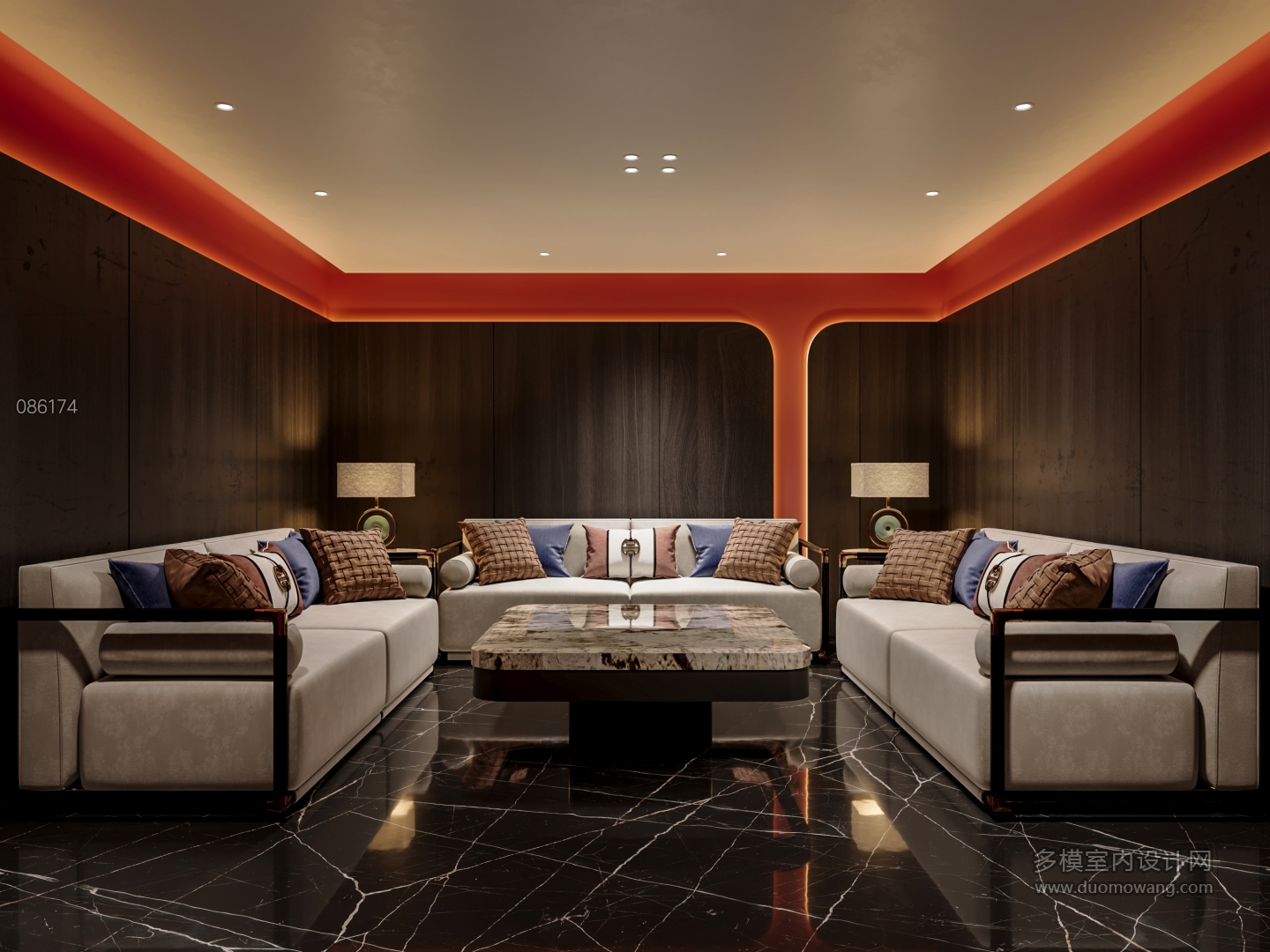 新中式沙发包房2