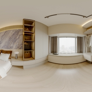 现代主人房全景