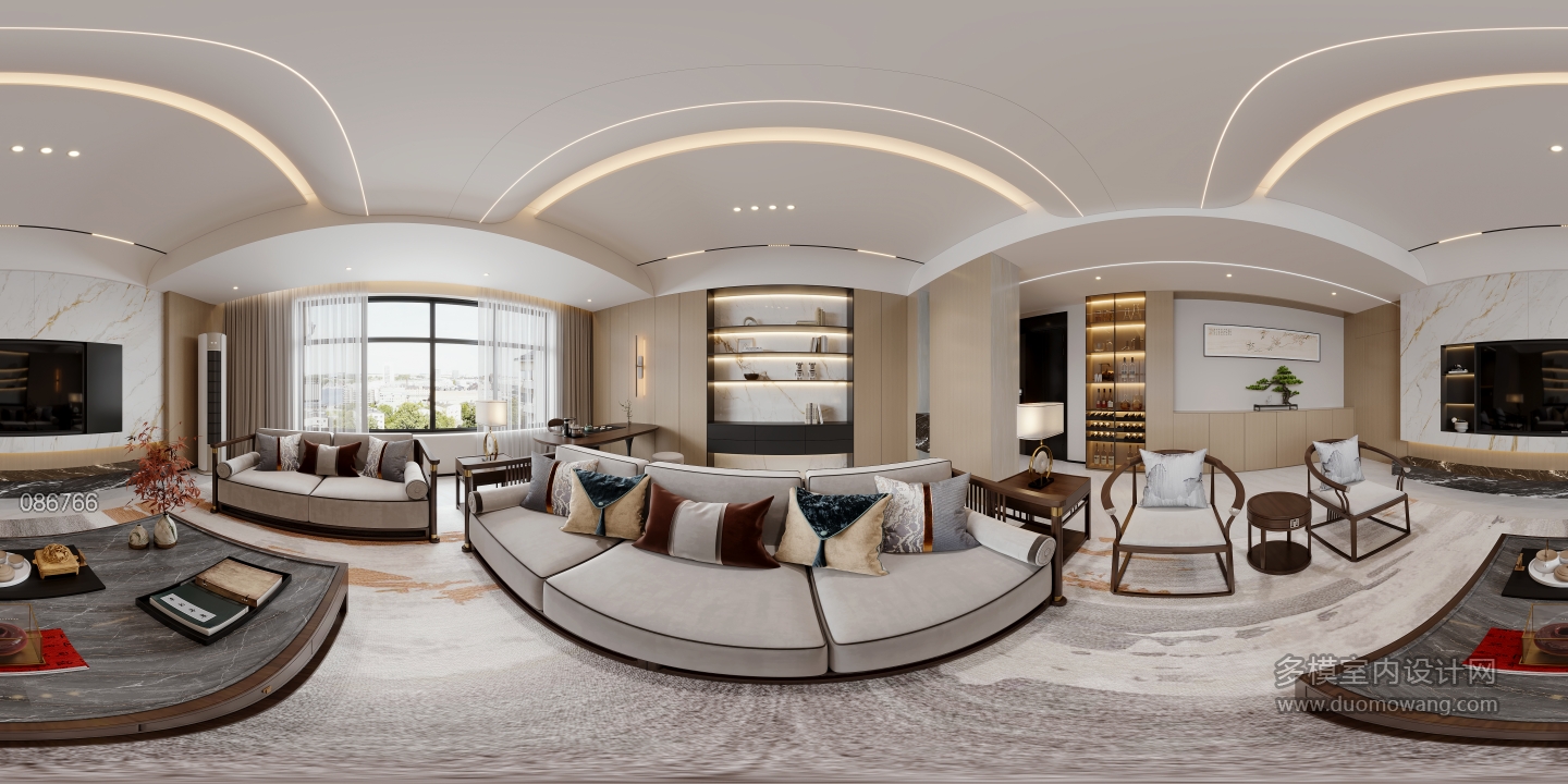 新中式客餐厅全景