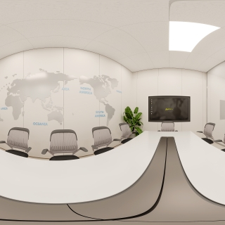 现代会议室全景