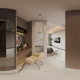 现代衣帽间全景