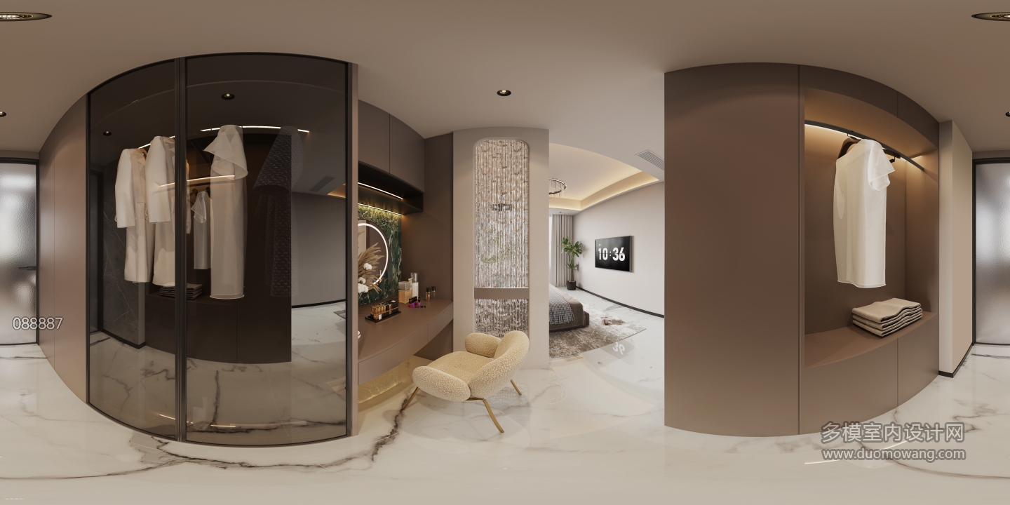 现代衣帽间全景