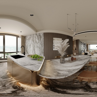 意式轻奢 餐厅全景