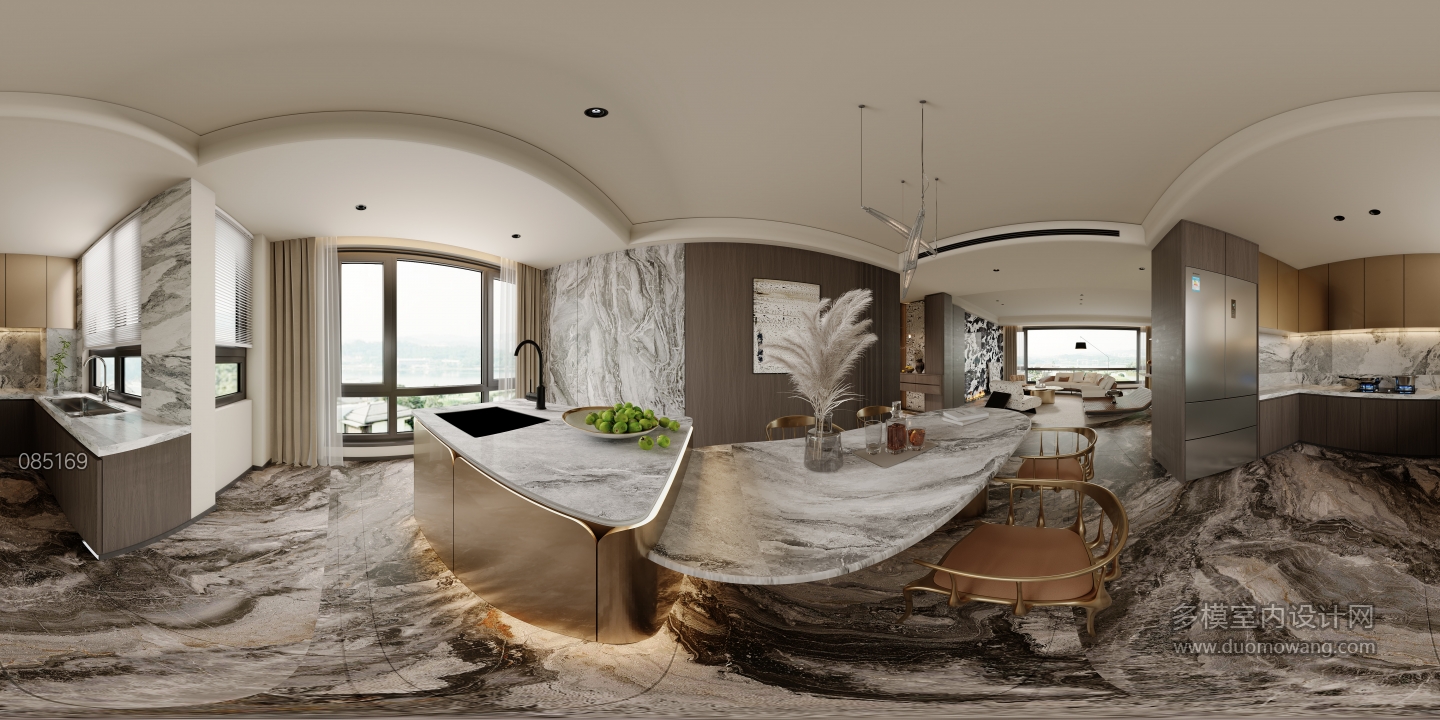 意式轻奢 餐厅全景