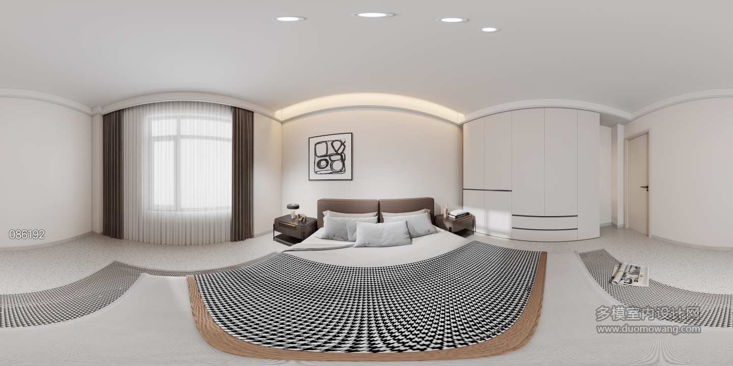 现代一层主卧全景
