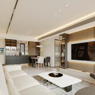 现代客厅电视墙