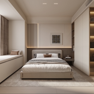 现代主卧特写
