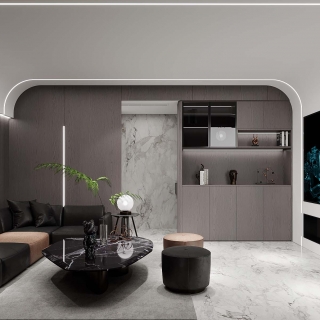 现代负一楼音影室