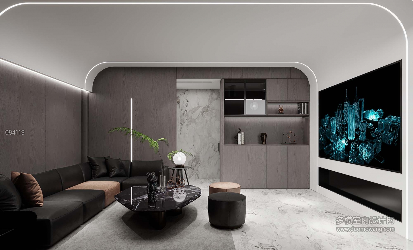 现代负一楼音影室