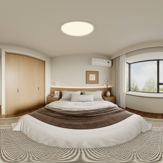 日式原木主卧全景