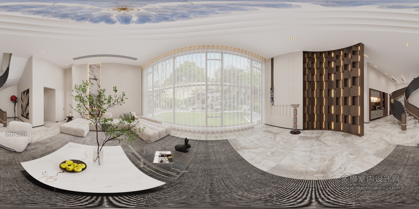 现代1楼客厅全景