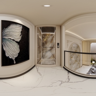 法式地下室-走廊全景