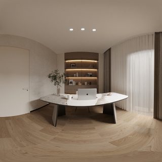 现代三层书房全景