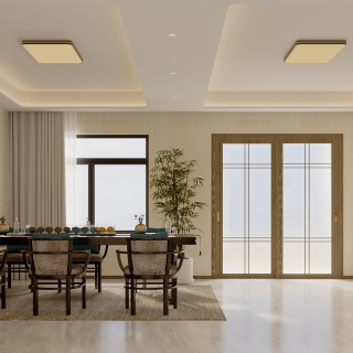 新中式艾灸馆客厅静态