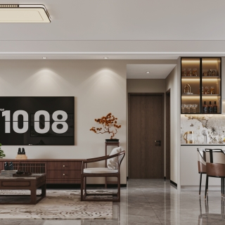 新中式客餐厅特写