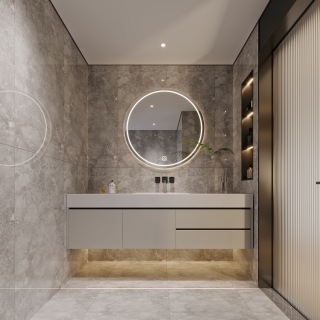 现代主卧室内卫特写