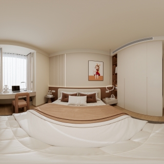 现代二楼女儿房全景