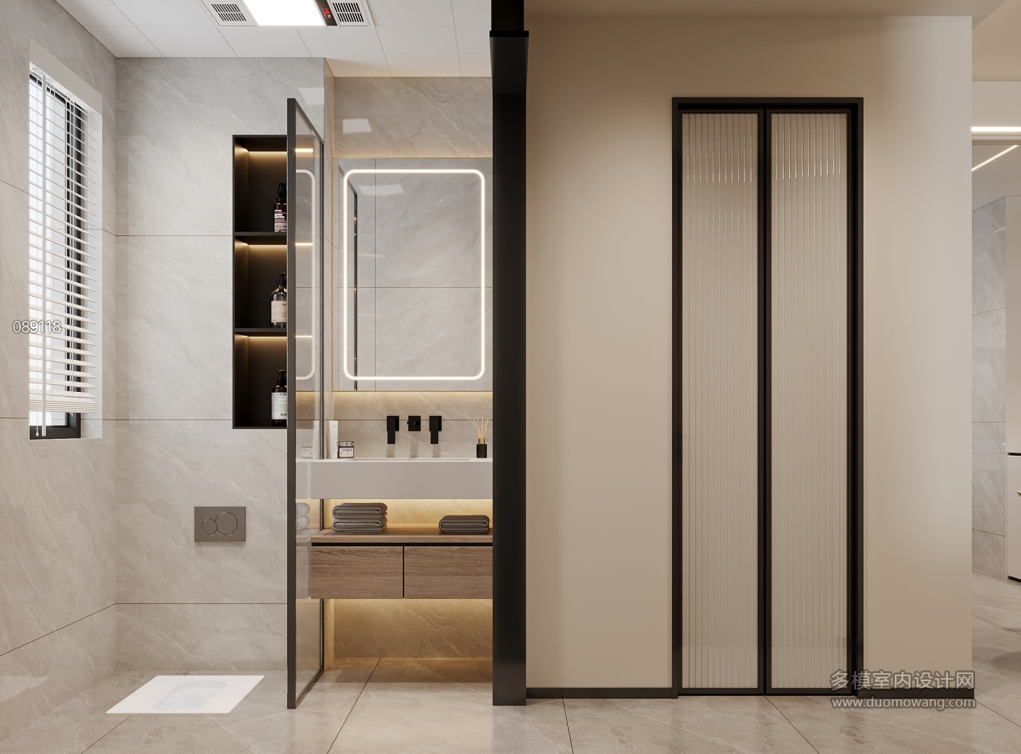 现代卫生间特写