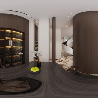 现代1客厅茶室全