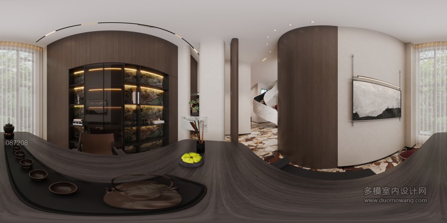 现代1客厅茶室全