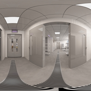 现代 食堂 后厨全景01