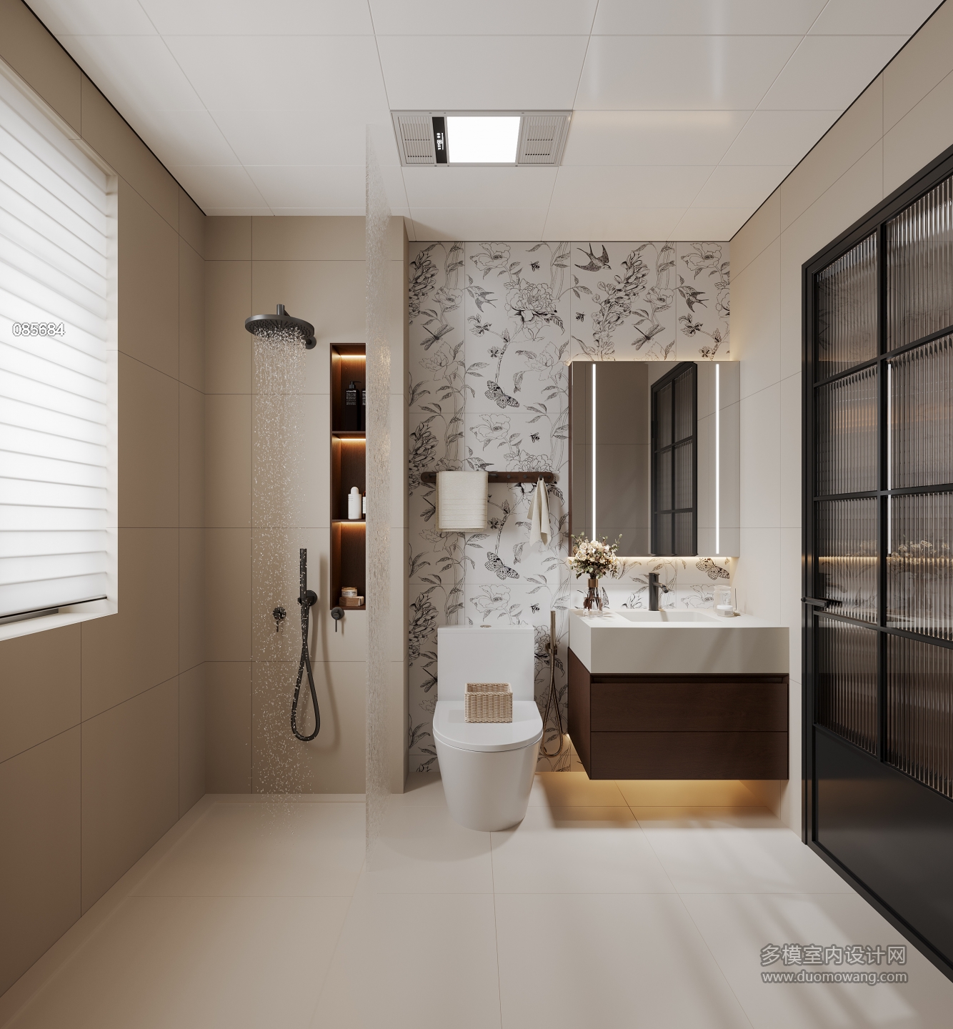 现代中古公共卫生间