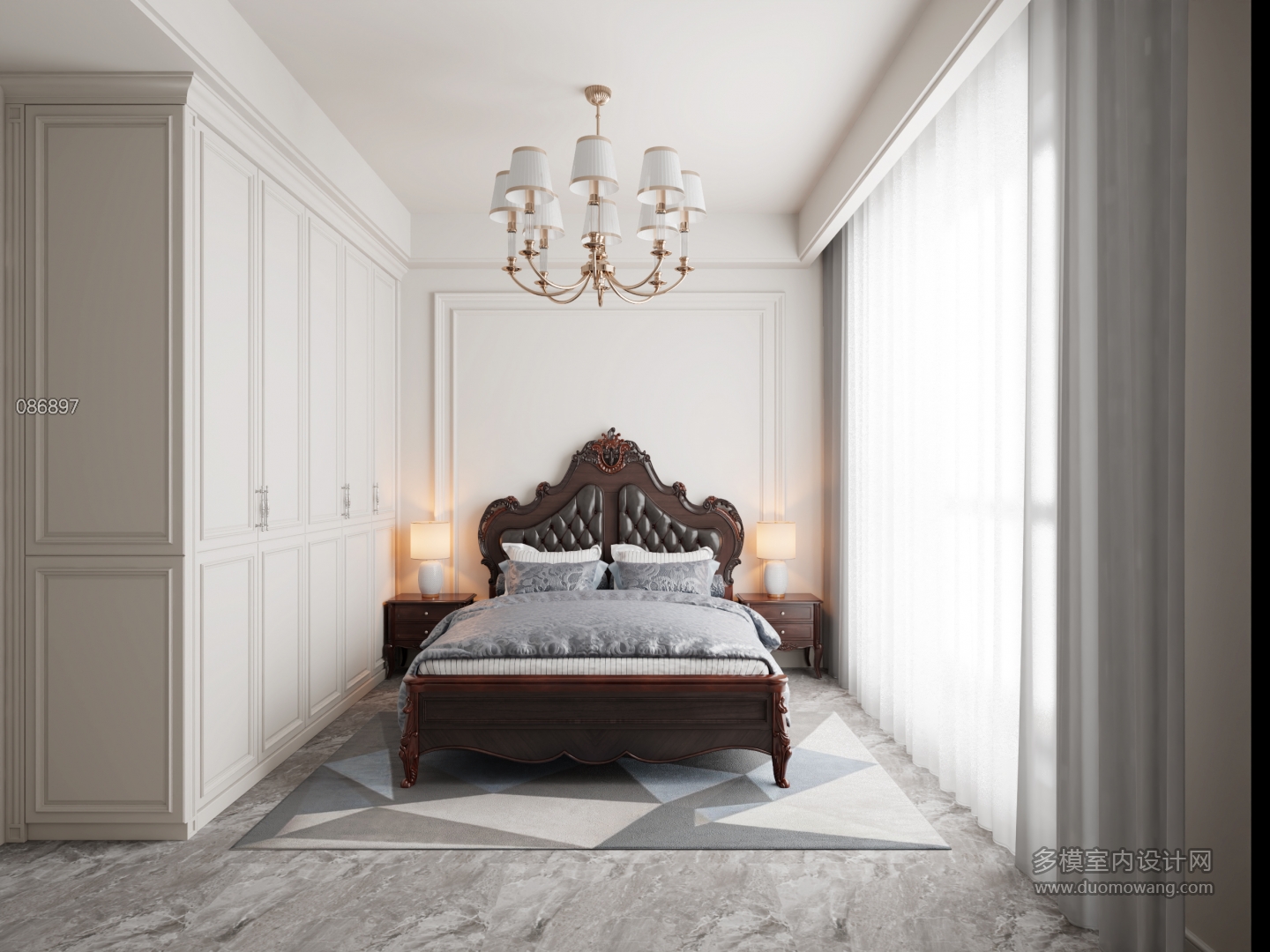 美式主卧室单张