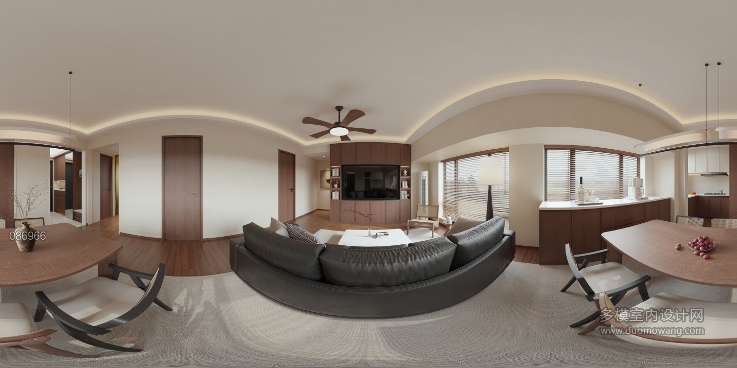 现代 客厅 全景