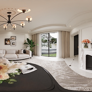 法式一楼客厅360