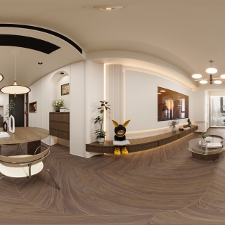 现代中古客餐厅全景