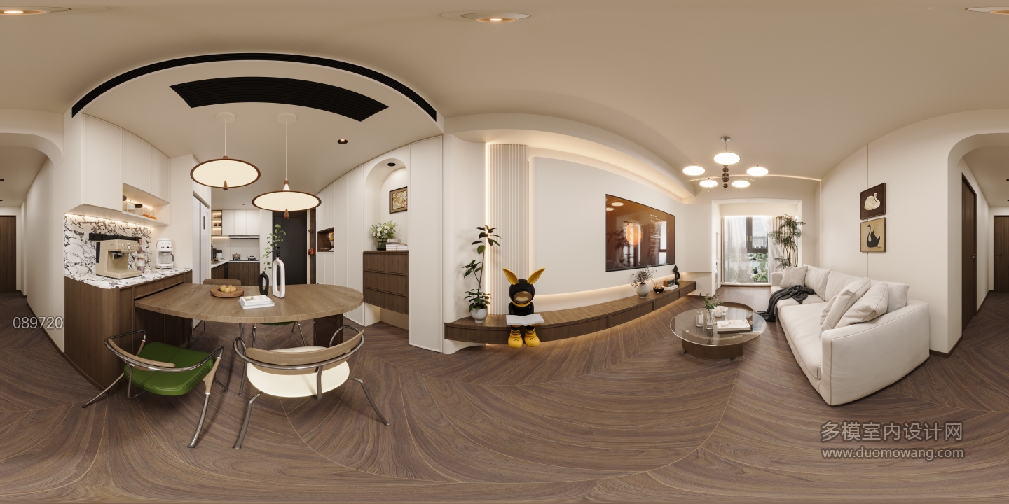 现代中古客餐厅全景