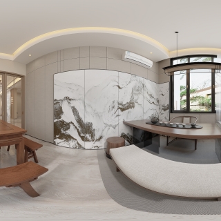 新中式一层接待品茗区360