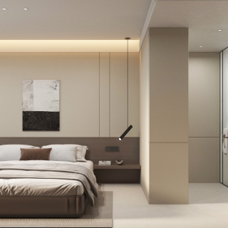 意式极简家装卧室-1