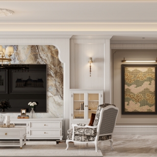 美式三楼电视面