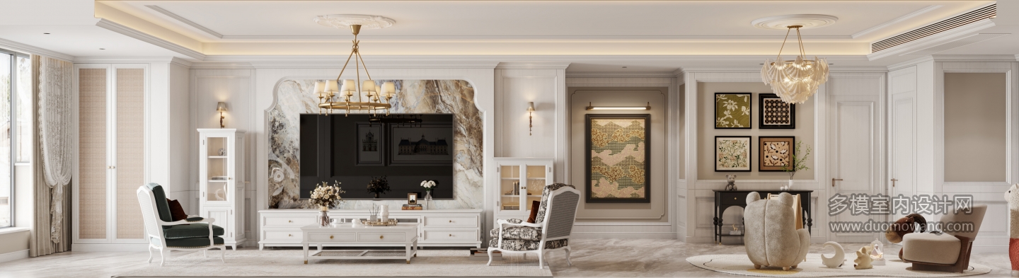 美式三楼电视面