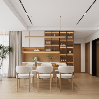 意式客餐厅-沙发墙静态