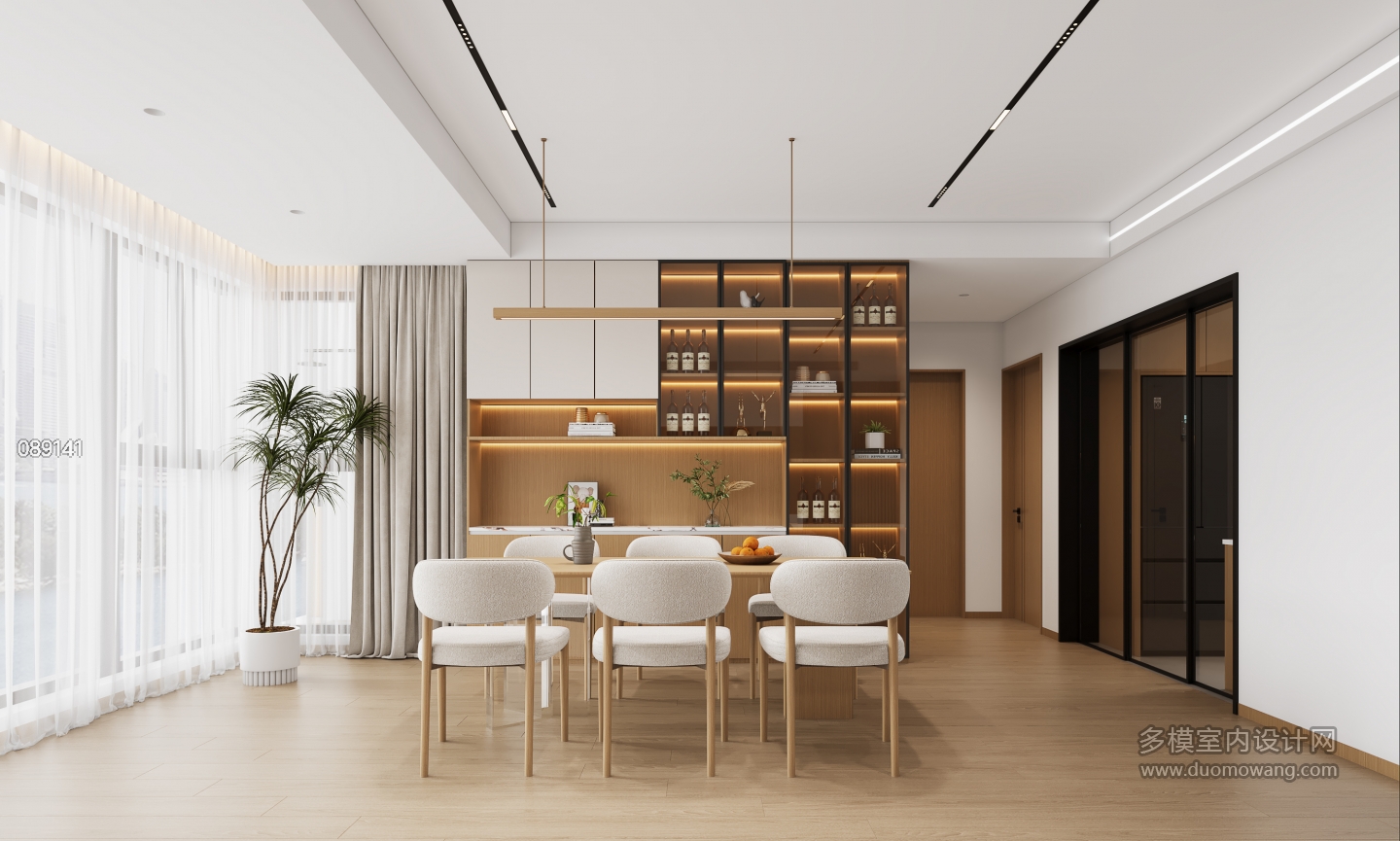 意式客餐厅-沙发墙静态