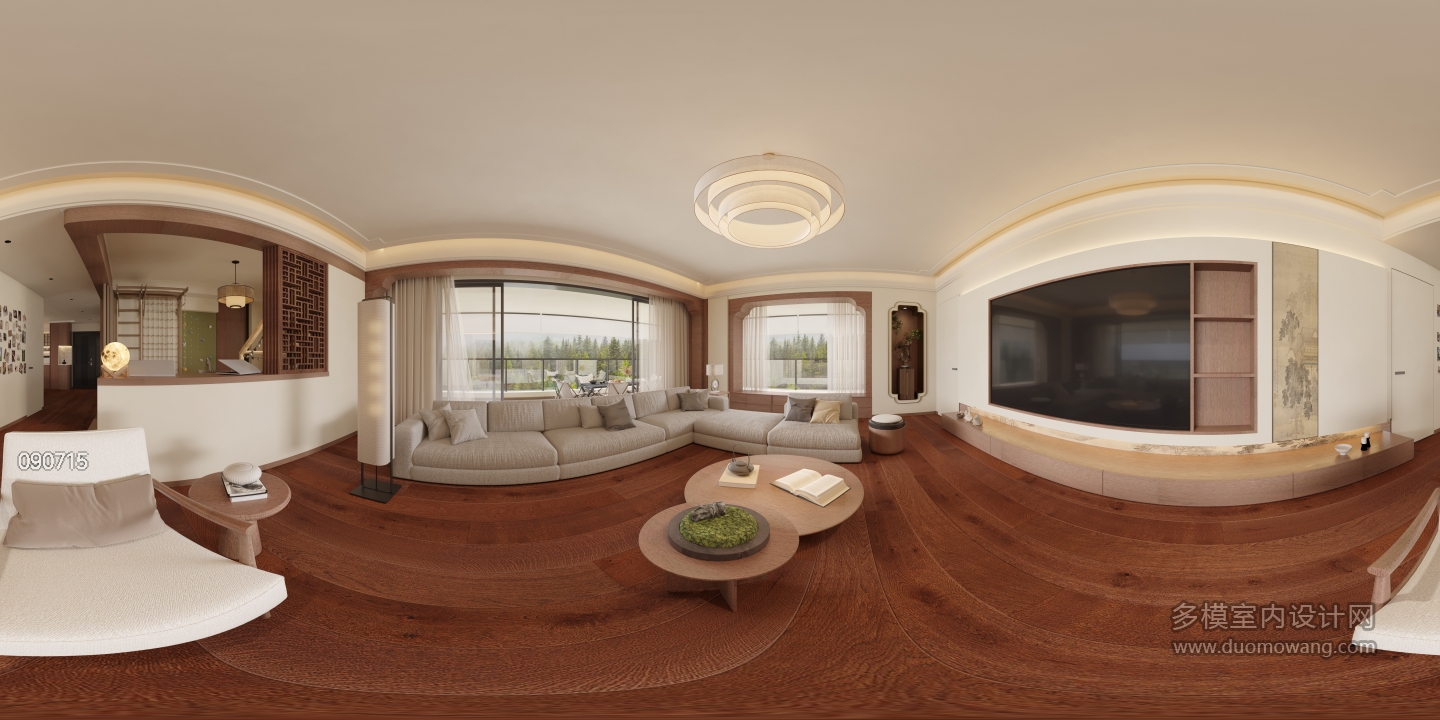 客餐厅+书房_客厅全景_0000